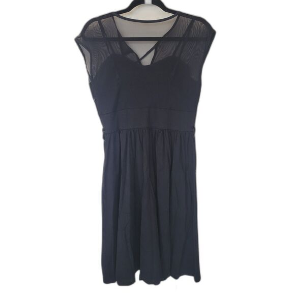 Lindy Bop Black Mesh Lace Dress - Picture 2 of 4